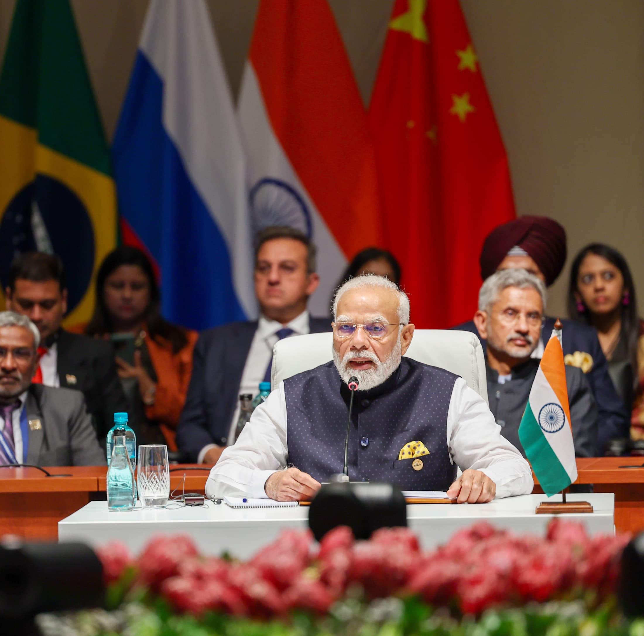 PM addressing at Open Plenary Session of 15th BRICS Summit at Johannesburg, in South Africa
