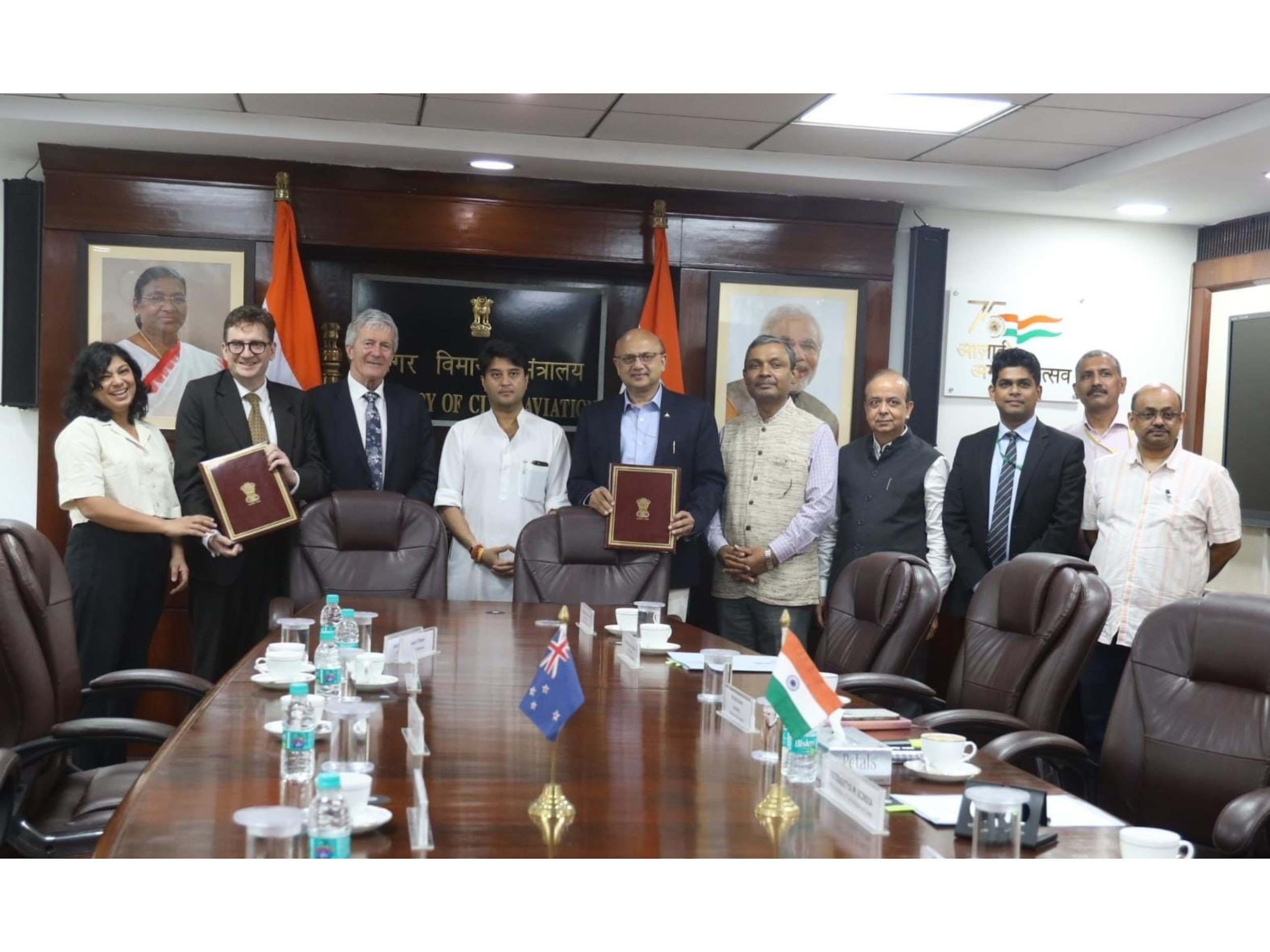 The MoU was signed in the presence of Union civil aviation minister Jyotiraditya Scindia and New Zealand minister Damien O’ Connor