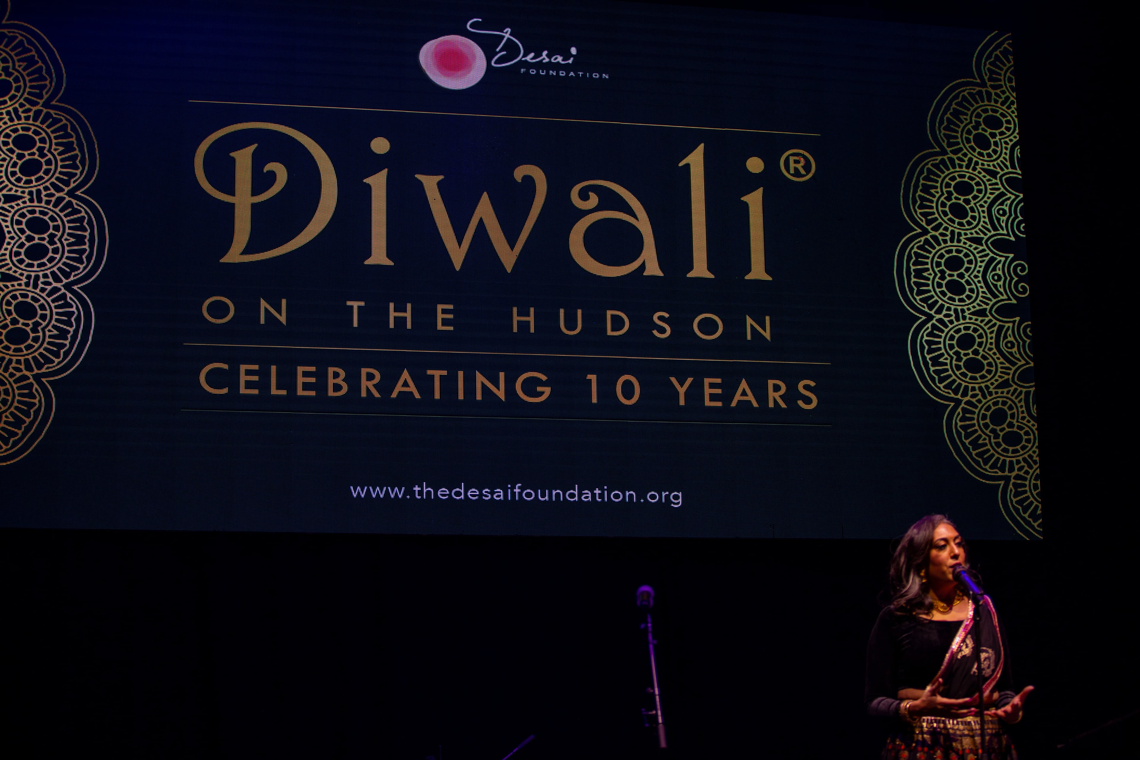  Megha Desai, president of the Desai Foundation addressing the event
