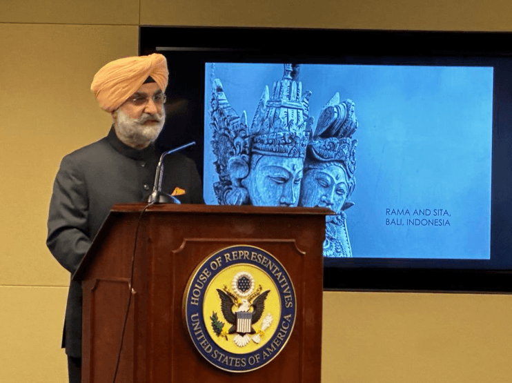 Indian envoy to the U.S. Taranjit Singh Sandhu at the event 