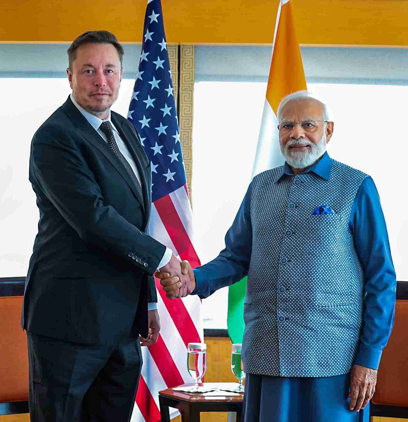 PM Modi AND Elon Musk @File Image