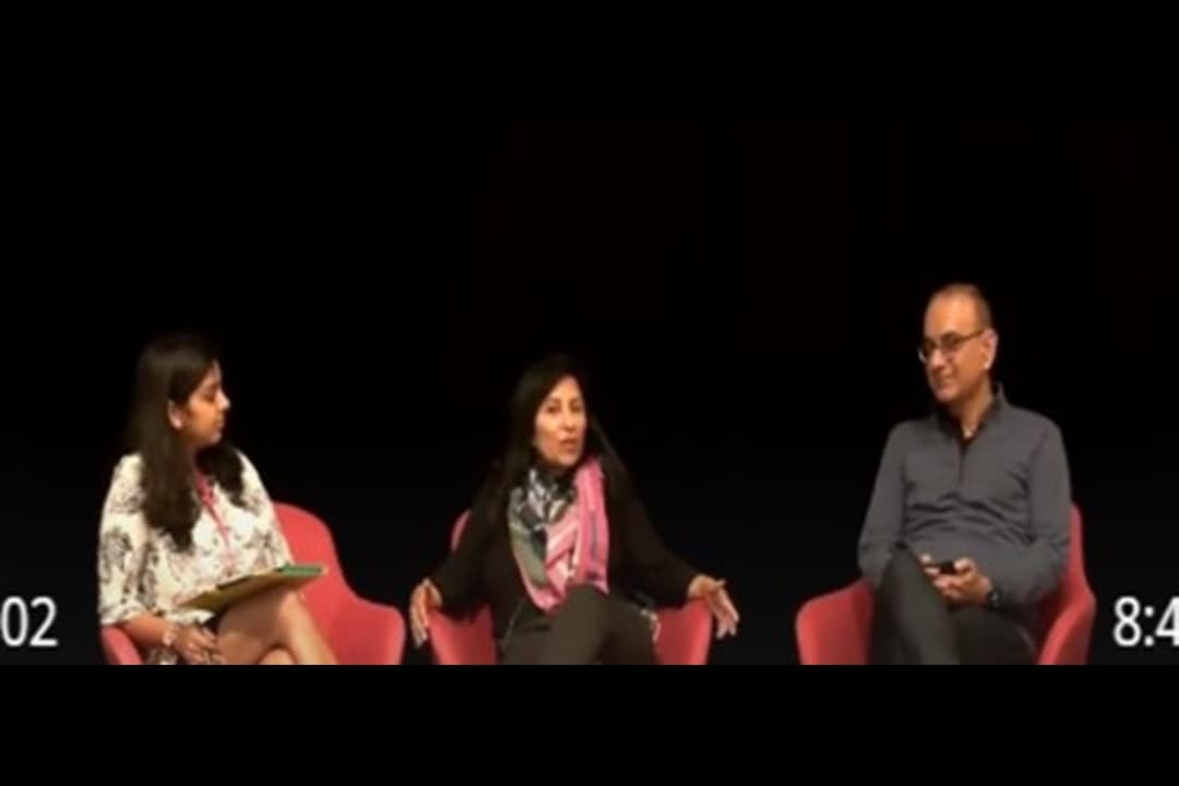 Asha Jadeja Motwani, Founder of the Motwani Jadeja Foundation, and Harshul Asnani, President of Technology and Media Business at Tech Mahindra