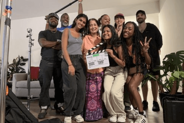 Cast and crew of 'Pleats' 