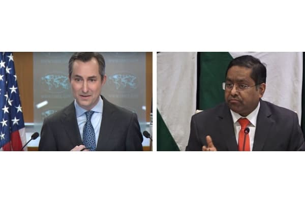 Matthew Miller,  Spokesperson for the United States Department of State. Randhir Jaiswal, Spokesperson, Ministry of External Affairs, India.