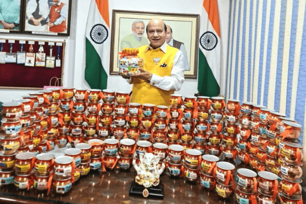 Vijay Jolly with water for Ram Temple Jalabhishek