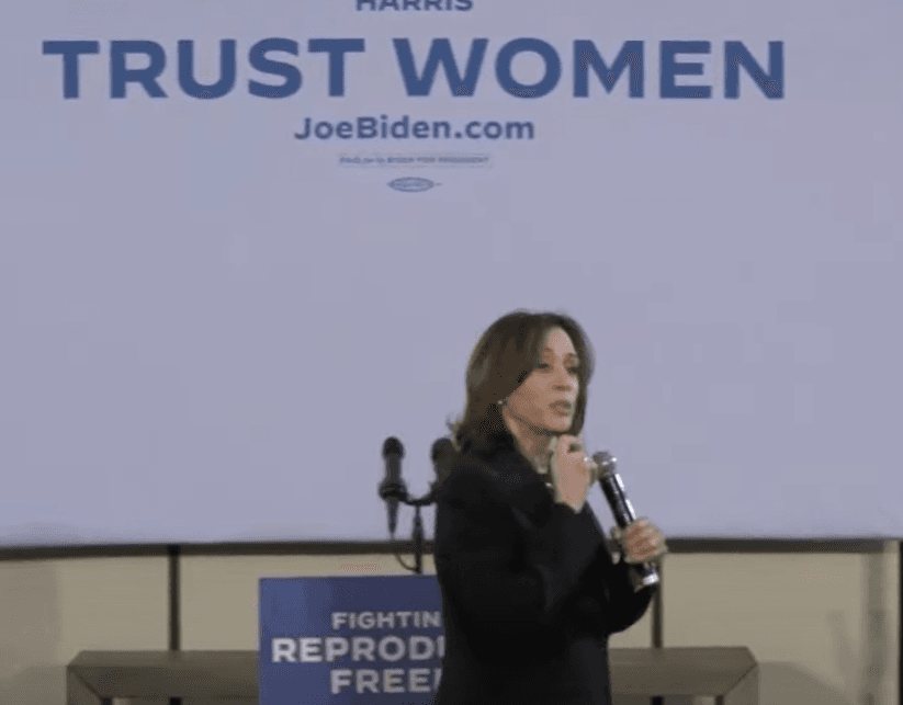 US Vice President Kamala Harris at a campaign event in Wisconsin