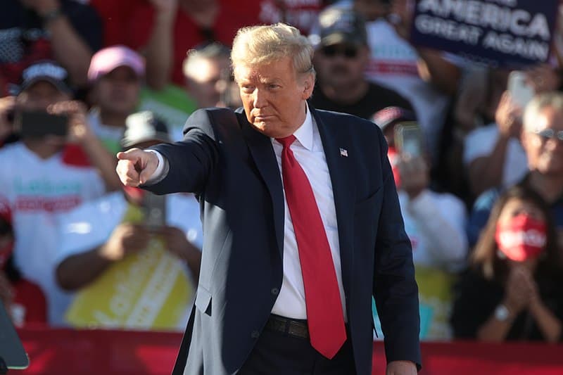 Trump at a 2020 campaign rally in Arizona