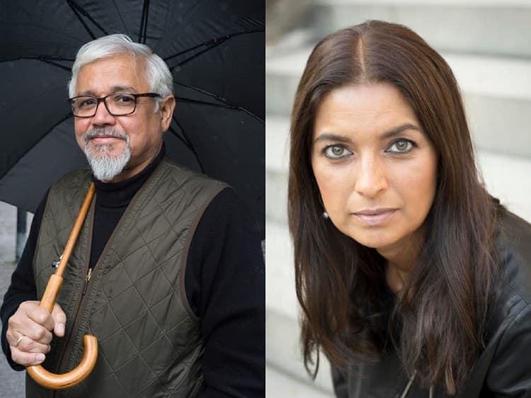 Amitav Ghosh(L) and Jhumpa Lahiri (R)