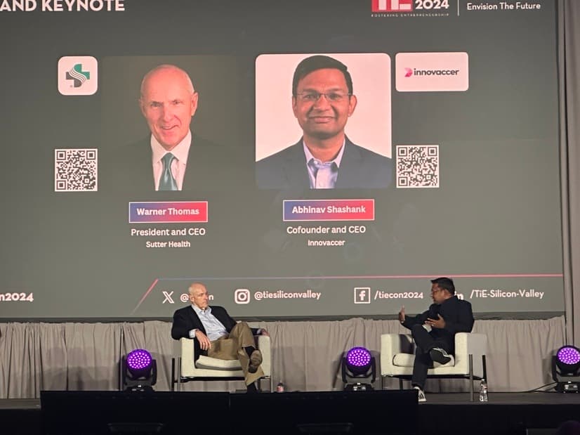 Warner Thomas, CEO of Sutter Health, along with Abhinav Shashank, co-founder and CEO of Innovaccer.
