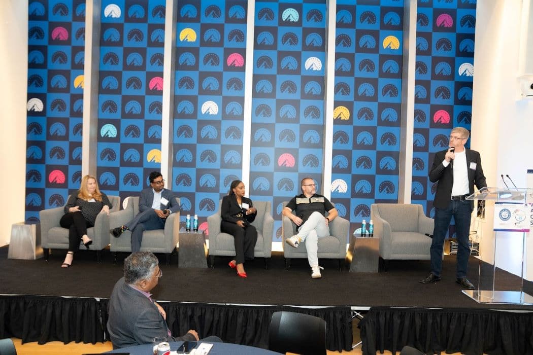 Left to right: Jennifer Oakes - Paramount SVP Global Sourcing – technology and international sourcing, Avinob Roy - IQVIA VP, GM – Analytics and Information Management, Commercial Solutions, Tonya Edmonds Johnson & Johnson Procurement Digital Services Director,  Jordon Morrow Agile One SVP of Data & AI Transformation, Brooke Dito - Bristol Myers Squibb Senior Director, Business Partner - IT for Enterprise.