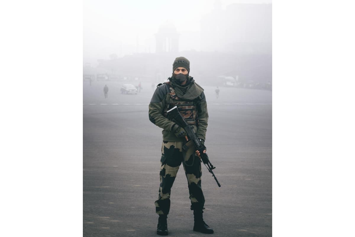 An Indian soldier in Kashmir.