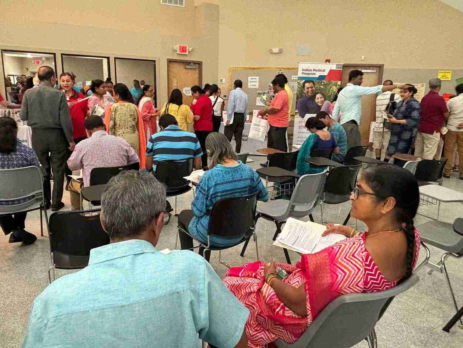 Participants at the fair.