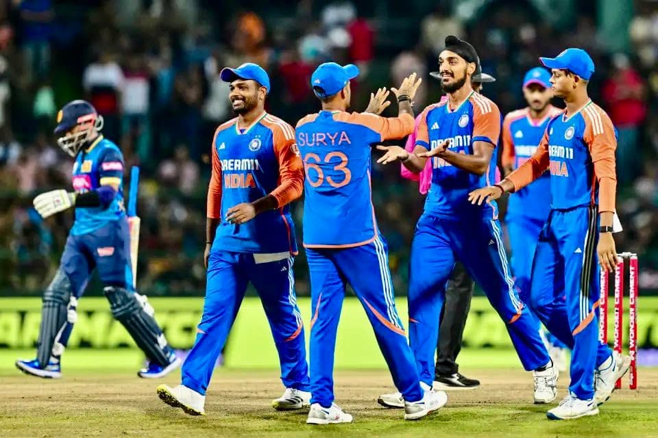 India team after the match. 