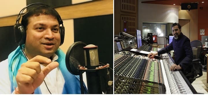 કોલકાતા (ભારત) સ્થિત સંસ્કૃતિશાસ્ત્રી સંદીપ ભૂટોરિયા અને ત્રણ વખત ગ્રેમી વિજેતા રિકી કેજ.