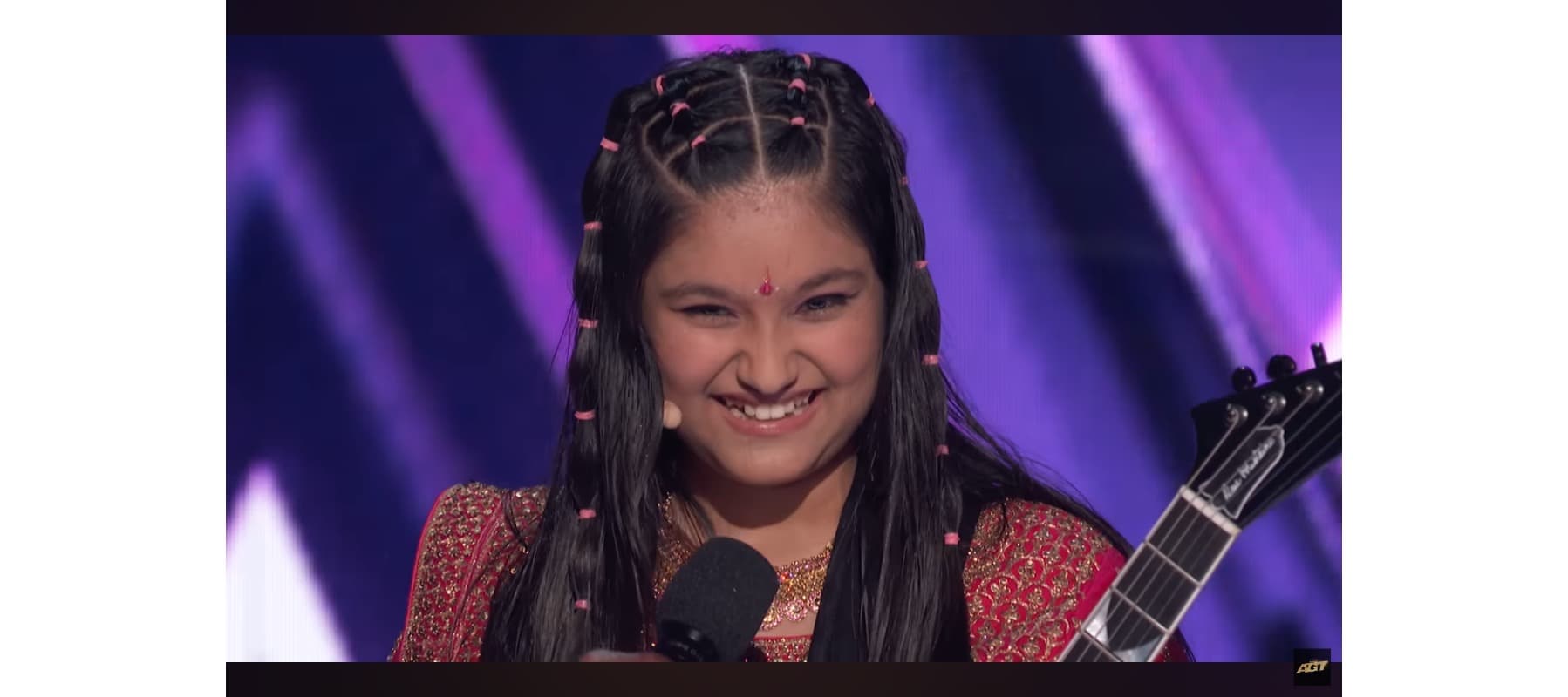 Screen Grab from Maya Neelakantan’s AGT performance.
