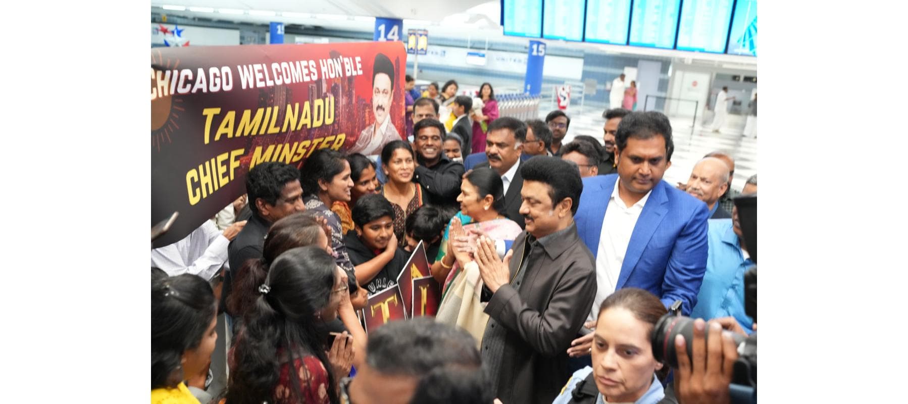  Chief Minister M.K. Stalin welcomed in Chicago.