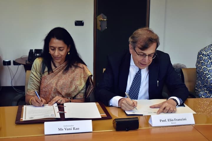 ICCR, GoI & the University of Milan, Italy signed an MoU