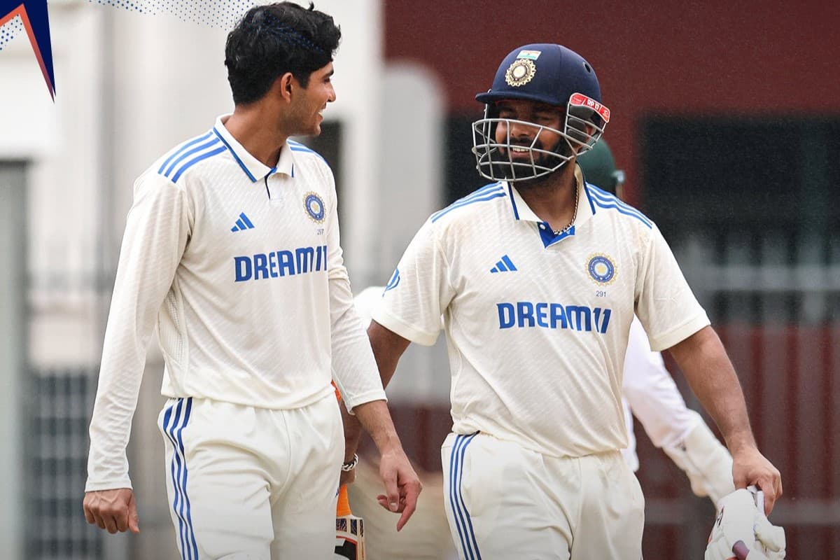 Rishabh Pant scores  167 runs with Shubman Gill.