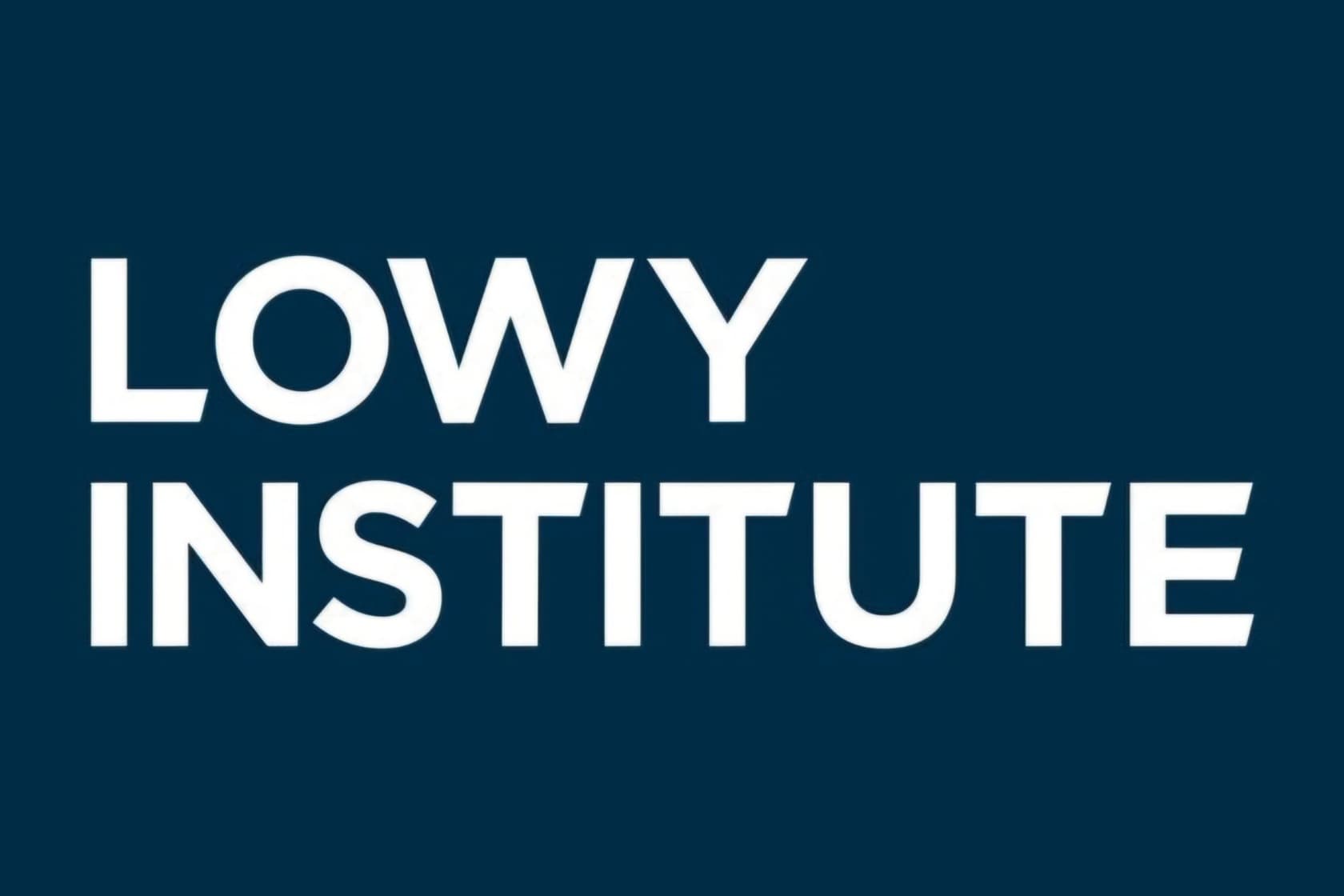 Australian think tank Lowy Institute.