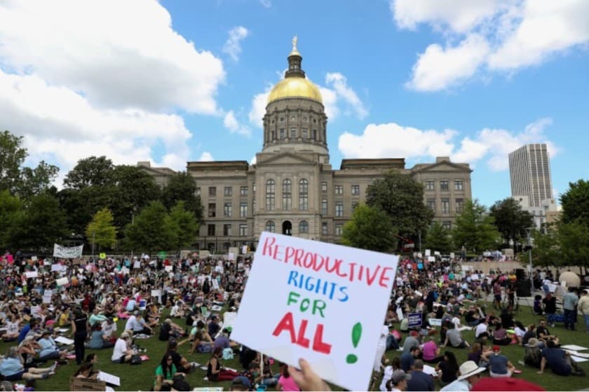 Abortion rights protesters in Atlanta, Georgia, U.S., May 14, 2022.