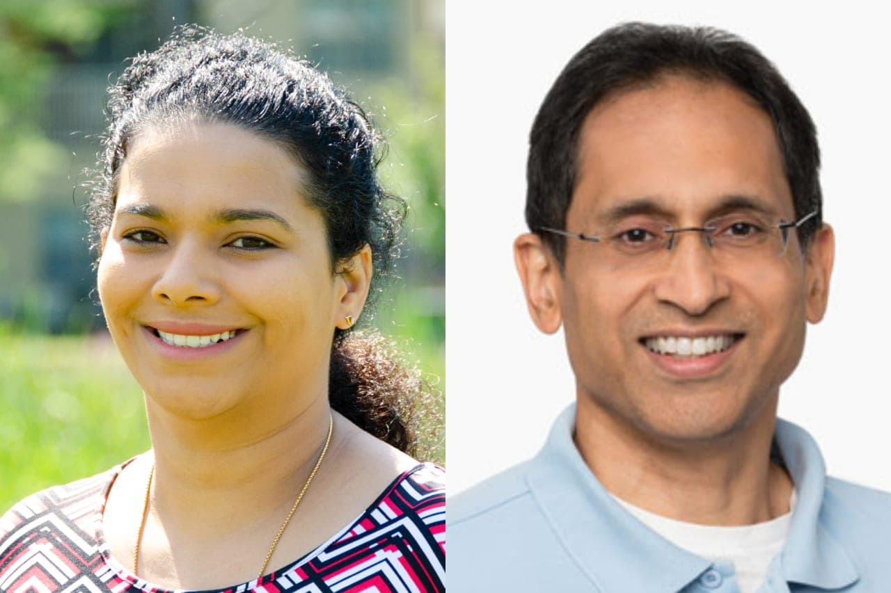 Vikram Krishnamurthy (R) and Sriramya Nair(L)