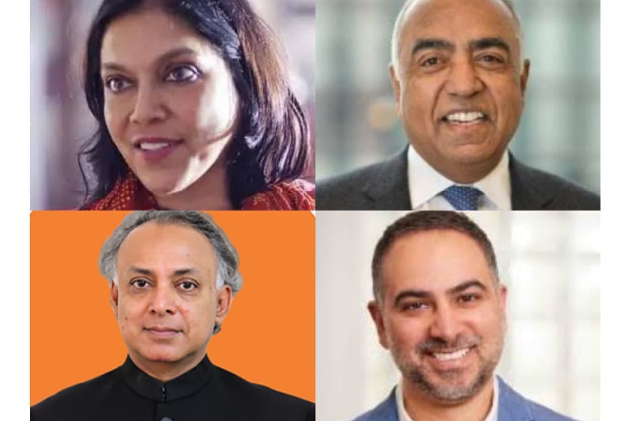Top row (L-R) Mira Nair and Sanjiv Ahuja, Bottom row (L-R) Ramji Raghavan and Sid Lakhani 