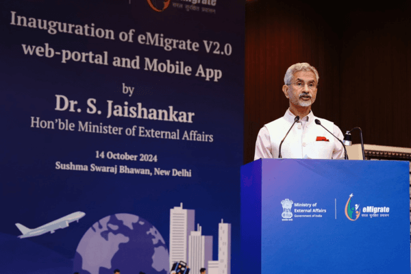 S. Jaishankar at the launch of e-Migrate Portal 