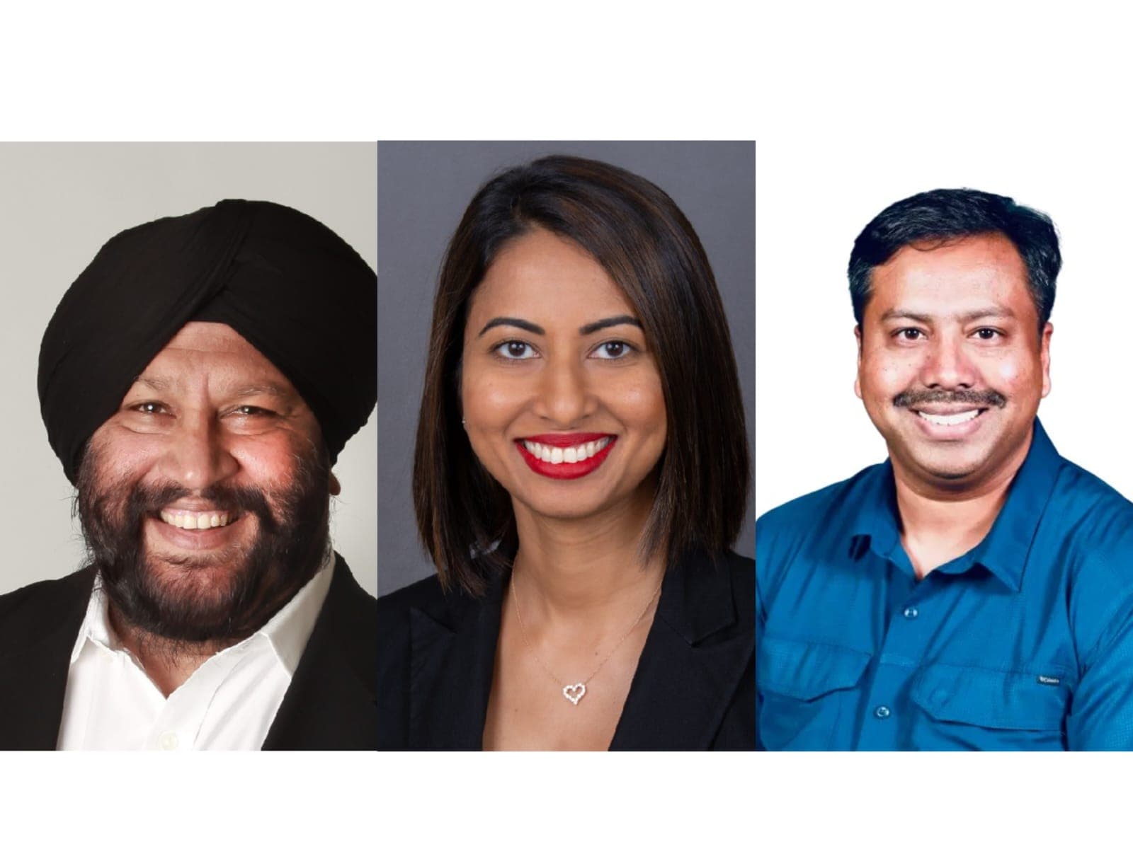 Jaswinder Chadha (L, Image - LinkedIn), Punya Prakash (C, Image - LinkedIn), Vikram Jayaram (R, Image - Neuralix) )