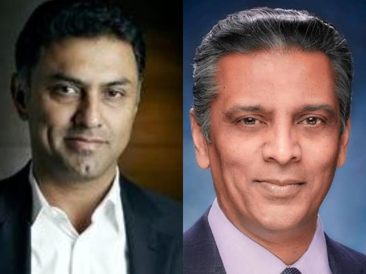 Raj Subramaniam (r) and Nikesh Arora (L). 