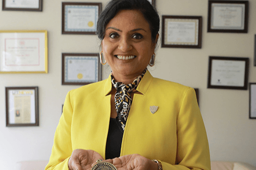 The Excellence in Hypertension Research Award recognizes Distinguished University Professor Dr. Bina Joe. 