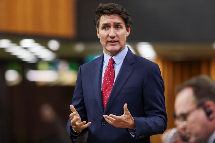 Canada's Prime Minister Justin Trudeau speaks during Question Period in the House of Commons on Parliament Hill in Ottawa, Ontario, Canada, November 26, 2024. REUTERS/Patrick Doyle/File Photo