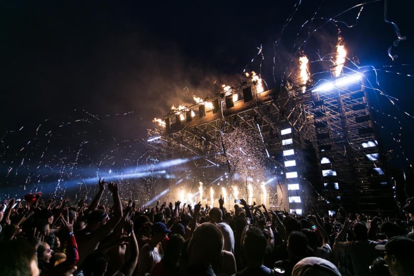 Crowd enjoying concert