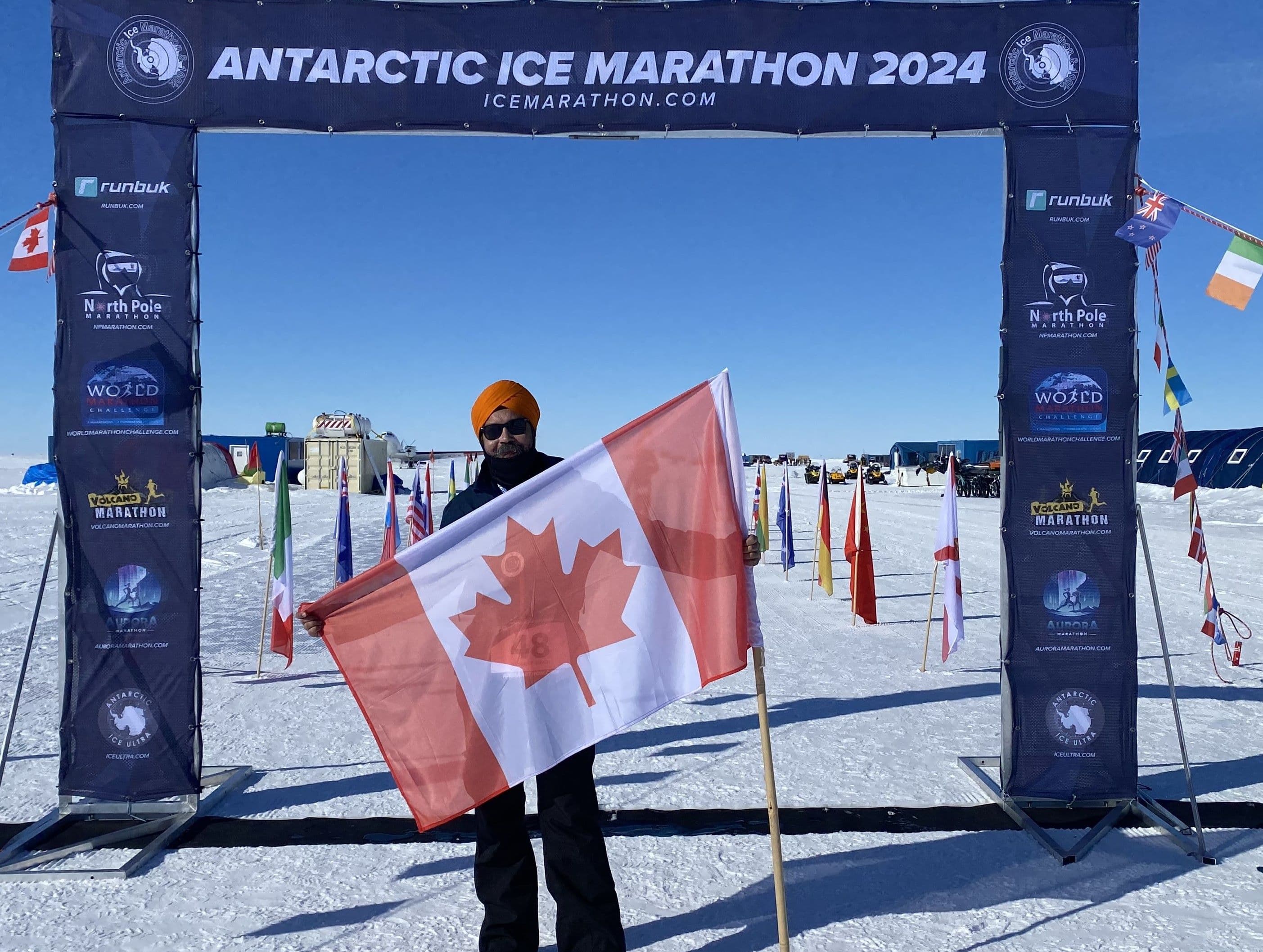 Jasdeep Singh with Canada flag. 