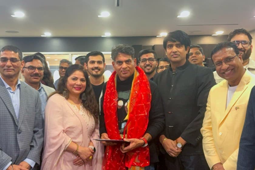 Saurabh Dwivedi, the Editor-in-Chief of The Lallan Top with the team of Foundation of Indian-Americans (FIA) New England