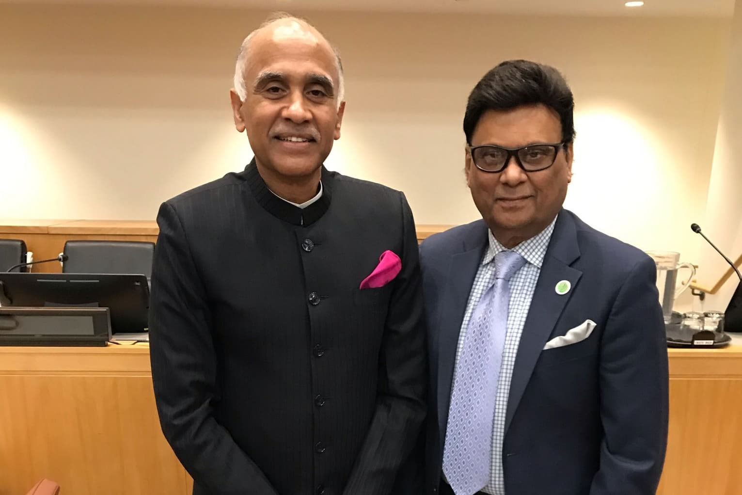 WVV global public relations director Nitin Vyas with Ambassador P. Harish 