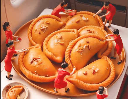 माहौल को और खास बनाने के लिए, सभी को गुजिया भी परोसी गई। 