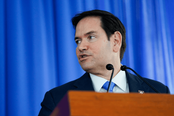 U.S. Secretary of State Marco Rubio speaks during a press conference with Guyanese President Mohamed Irfaan Ali (not pictured), in Georgetown, Guyana, March 27, 2025. 