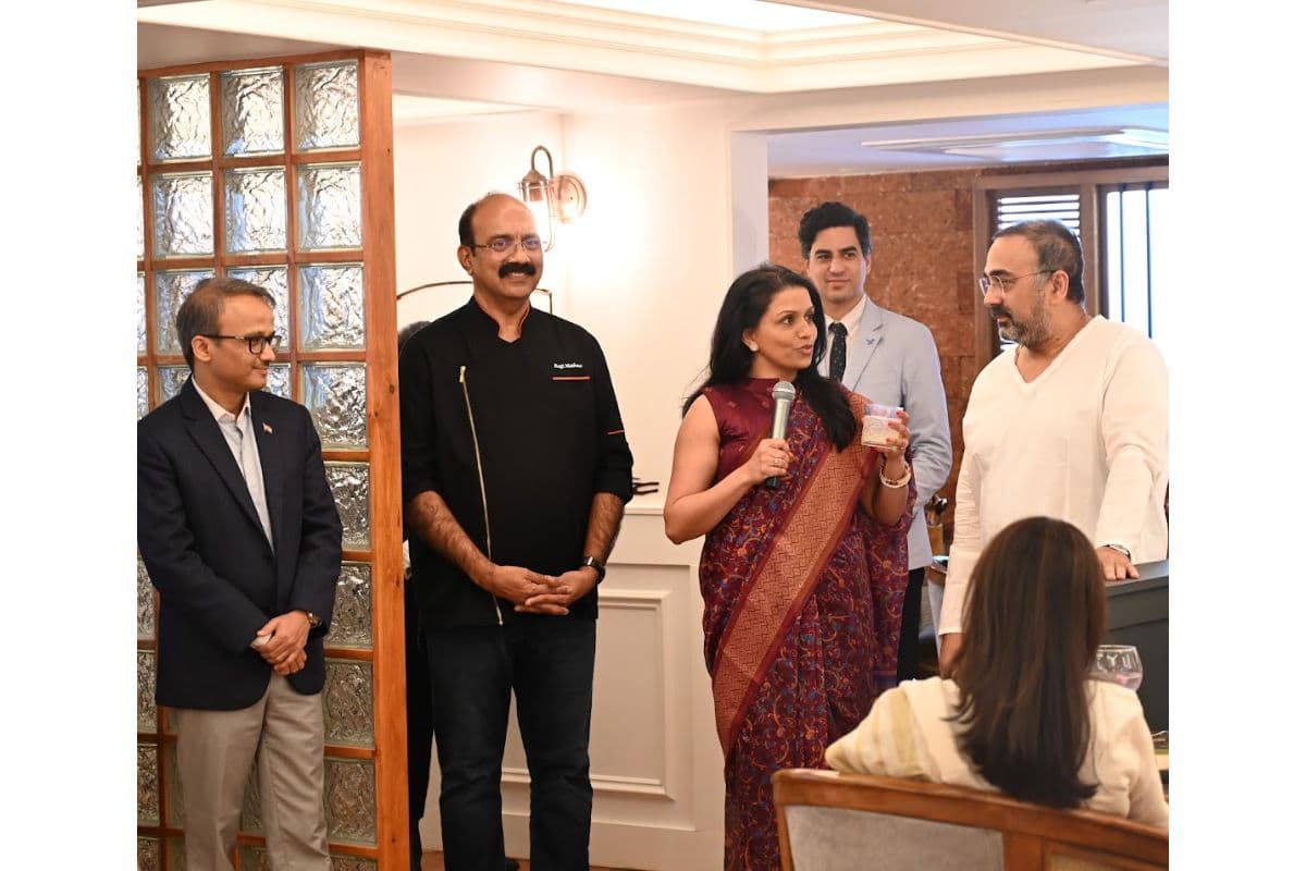 Chef Regi Mathew with distinguished guests.