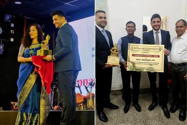 Asha’s Restaurant & Cocktail Bar receiving Annapurna Certificate 