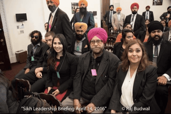 Tanya with father Balbir Singh Momi, son Jay Singh and daughter Amita Kour on the occasion of Baisakhi at the White House.