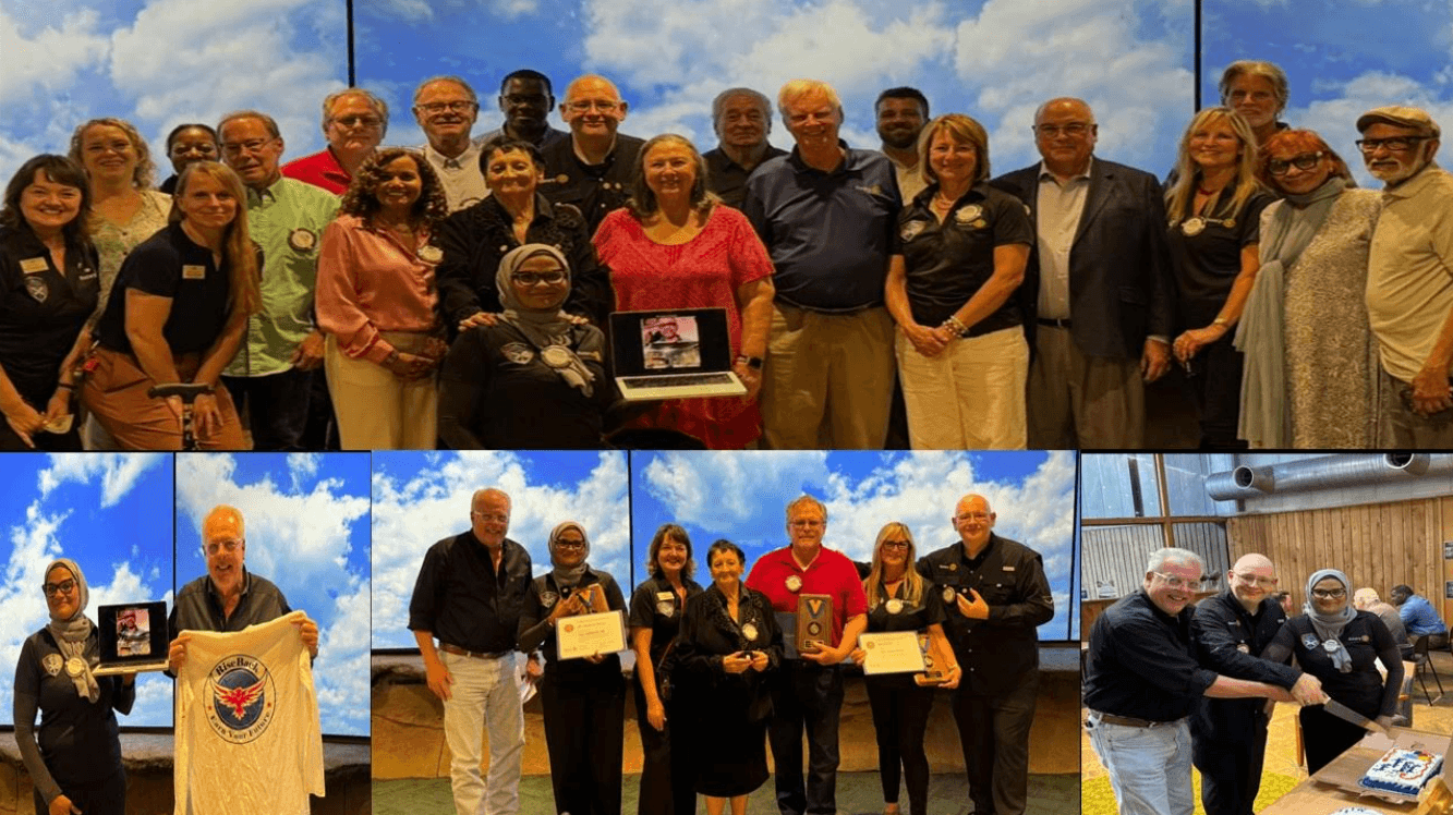 Honorees at the celebration of the club's 9th anniversary.