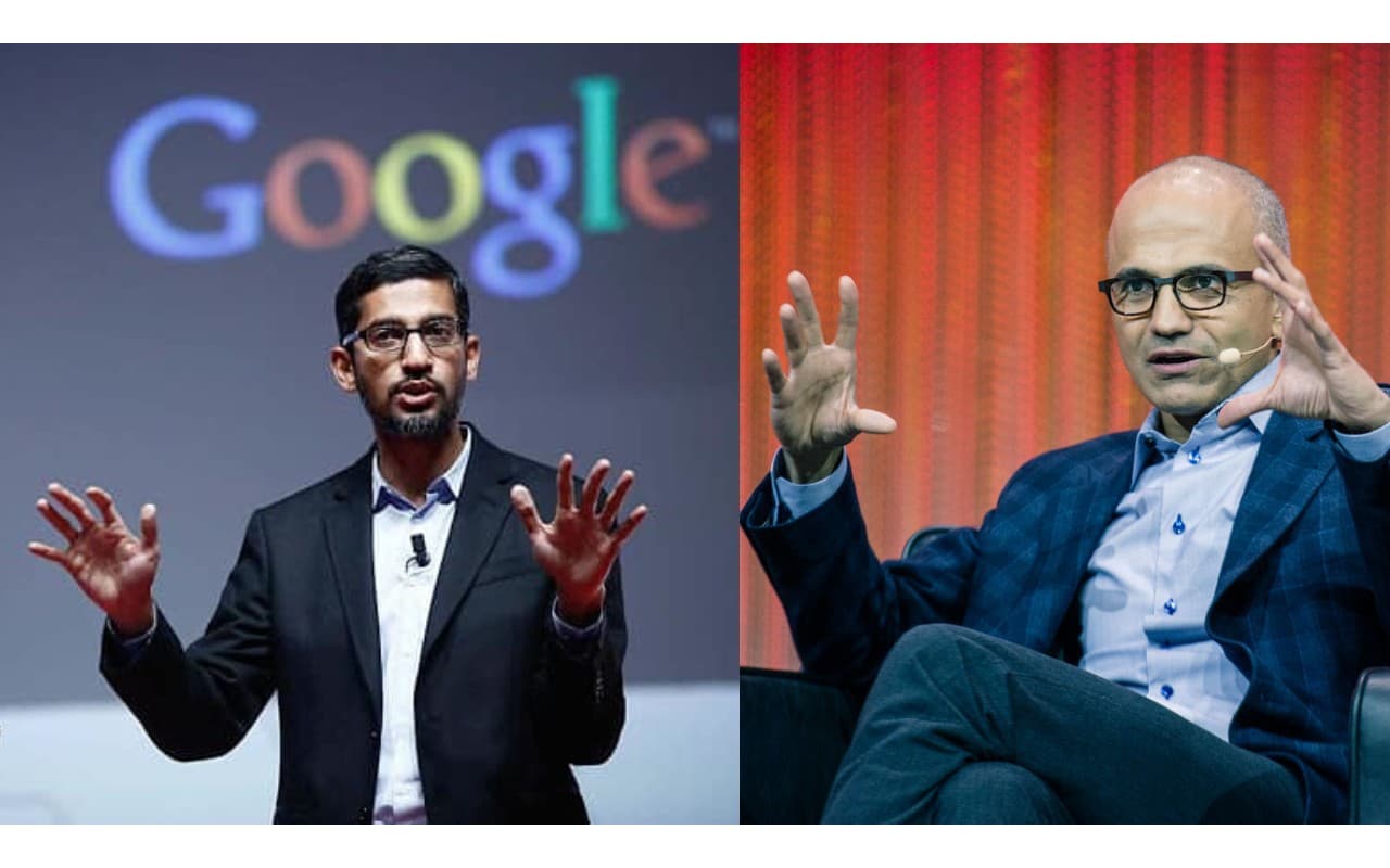 Sundar Pichai and Satya Nadella