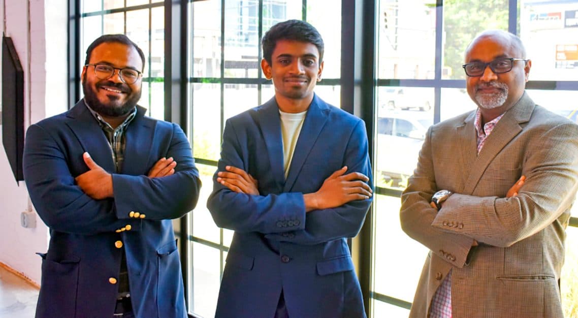  Jaydeep Patel, left, Vamsi Jupudi, and John Budala lead Cognera Health, seeking to improve the state's mental healthcare.