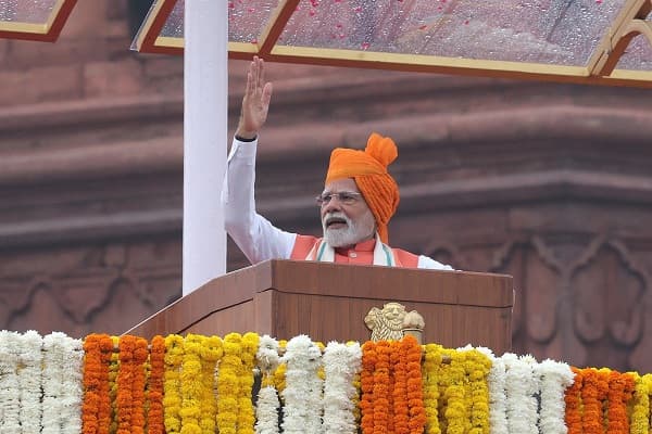 भारत के प्रधानमंत्री नरेन्द्र मोदी।