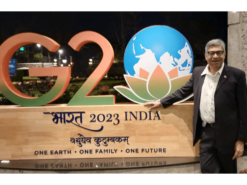 दिल्ली में जी20 के शुभारंभ सम्मेलन में हेमंत शाह।