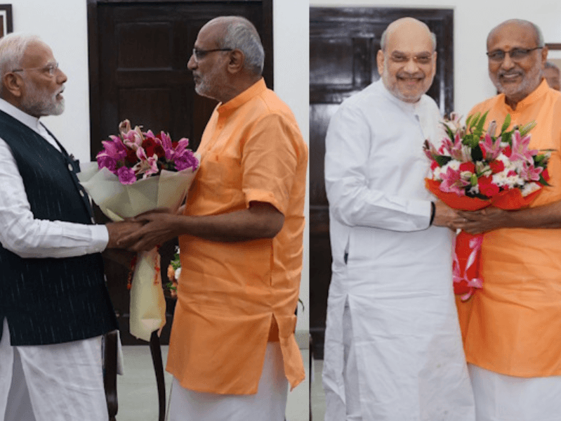 पीएम मोदी और शाह ने सीपी राधाकृष्णन को उपराष्ट्रपति चुनाव में जीत की बधाई दी। 