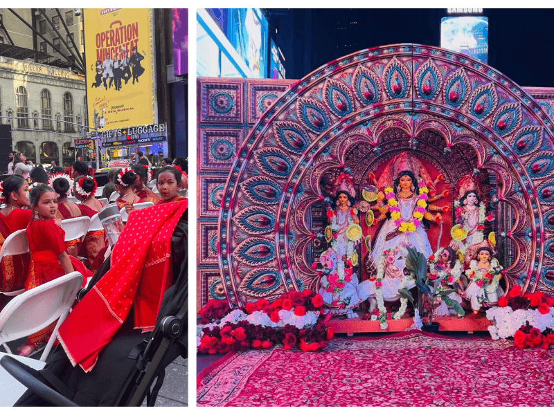 टाइम्स स्क्वायर में दुर्गा पूजा