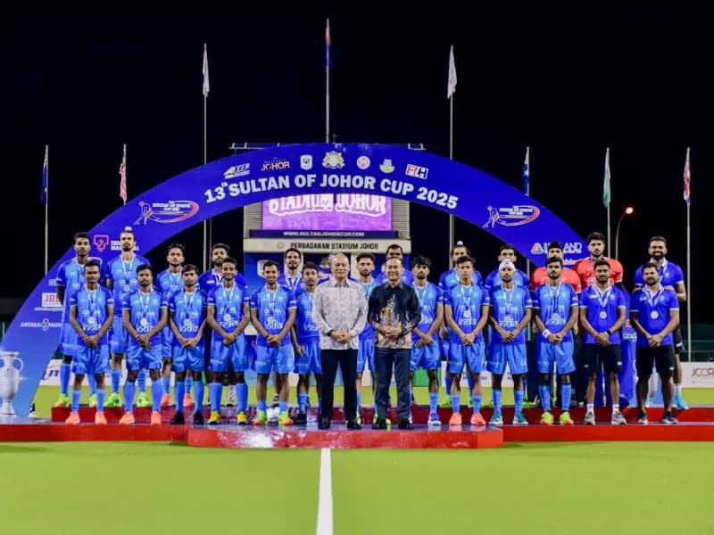 Sultan of Johor Cup 2025ની રનર અપ ભારતીય હોકી ટિમ