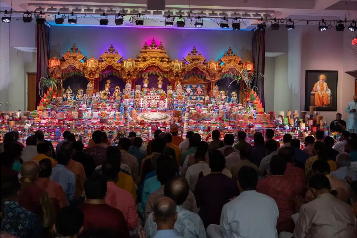 BAPS મંદિર ખાતે દિવાળીની ઉજવણી