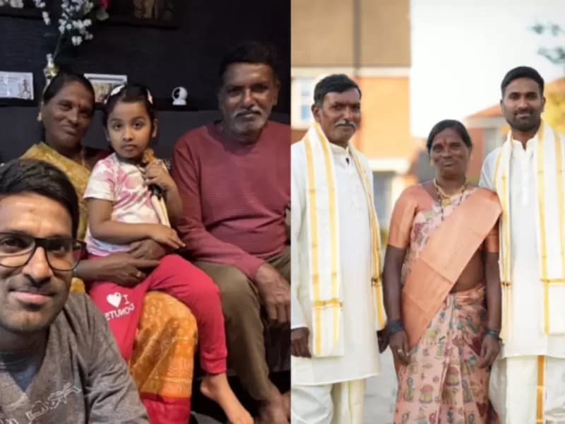 माता पिता के साथ संजीवा रेड्डी थल्ला 